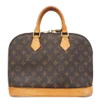 Brown Fabric Louis Vuitton Alma