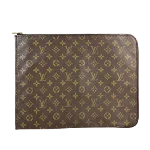 Brown Canvas Louis Vuitton Poche Documents