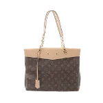 Brown Fabric Louis Vuitton Shopper