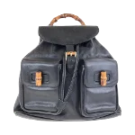 Black Leather Gucci Backpack