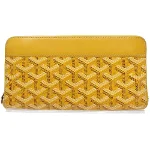 Yellow Fabric Goyard Wallet