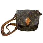 Brown Canvas Louis Vuitton Sac Souple