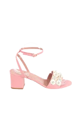 Pink Leather Valentino Sandals