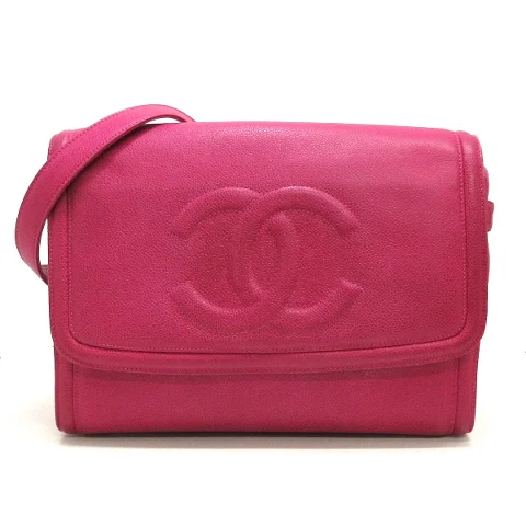 Pink Leather Chanel Shoulder Bag