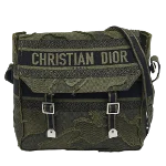 Green Canvas Dior Crossbody Bag