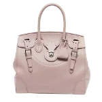 Pink Leather Ralph Lauren Tote Bag