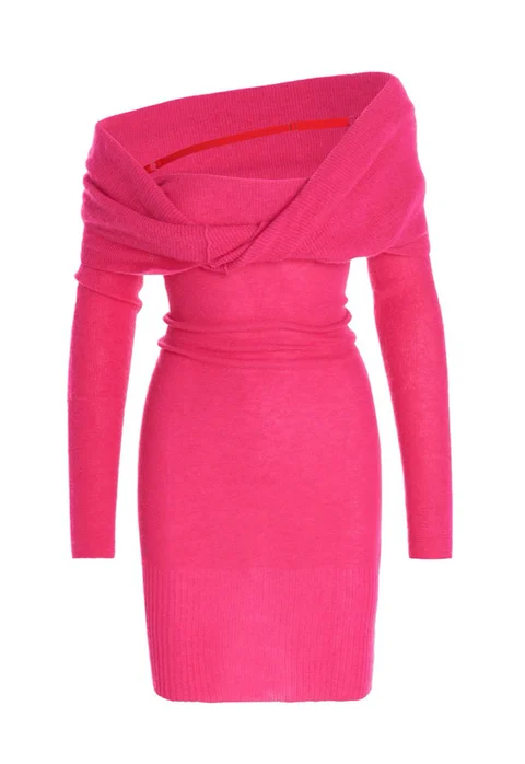 Pink Wool Jacquemus Dress