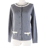 Grey Canvas Coach Cardigan