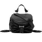 Black Leather Bally Backpack