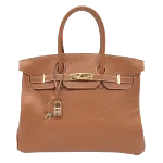 Gold Leather Hermès Handbag