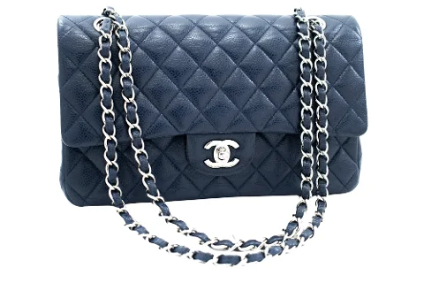 Navy Leather Chanel Shoulder Bag