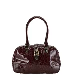 Purple Leather Gucci Handbag