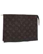 Brown Canvas Louis Vuitton Poche Toilette