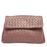 Purple Leather Bottega Veneta Clutch