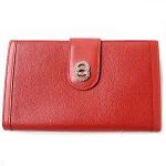 Red Leather Bvlgari Wallet