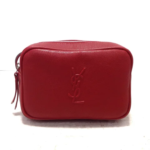 Red Leather Saint Laurent Shoulder Bag