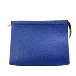 Blue Leather Louis Vuitton Pochette Homme