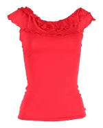 Red Fabric Dior Top