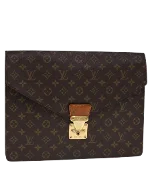 Brown Canvas Louis Vuitton Briefcase