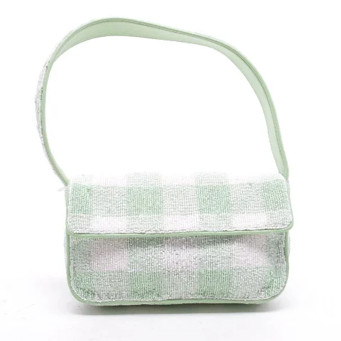 Green Fabric Staud Shoulder Bag