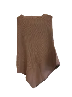 Brown Cotton Designers Remix Skirt