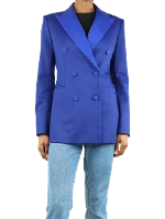 Blue Polyester Theory Blazer