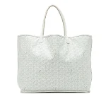 White Fabric Goyard St Louis Tote