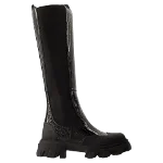 Black Leather Ganni Boots