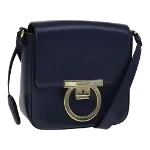 Navy Leather Salvatore Ferragamo Crossbody Bag