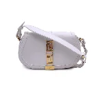 White Leather Versace Crossbody Bag