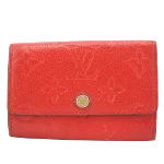 Red Leather Louis Vuitton Key Pouch