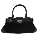 Black Suede Salvatore Ferragamo Handbag