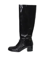 Black Leather Chanel Boots