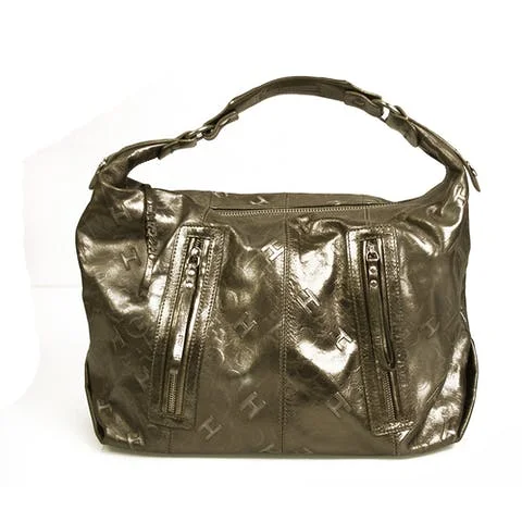 Silver Leather Hogan Handbag