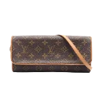 Brown Canvas Louis Vuitton Twin Pochette