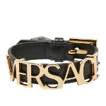 Black Leather Versace Bracelet