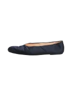 Navy Satin The Row Flats