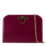 Purple Leather Salvatore Ferragamo Shoulder Bag