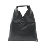 Black Leather Maison Margiela Tote