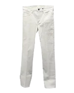 White Cotton Helmut Lang Pants