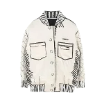 White Canvas Fendi Jacket