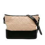 Beige Leather Chanel Crossbody Bag