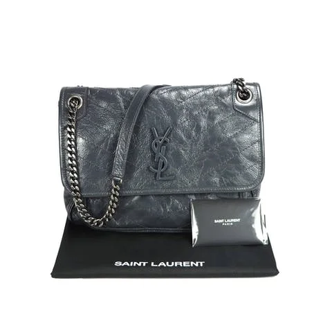 Grey Leather Yves Saint Laurent Handbag