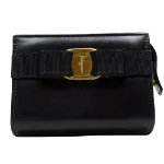 Black Leather Salvatore Ferragamo Pouch