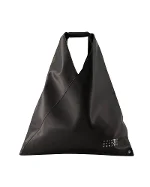 Black Leather Maison Margiela Handbag