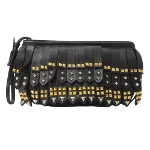 Black Leather Prada Clutch