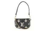 Black Leather Louis Vuitton Multi Pochette Accessoires