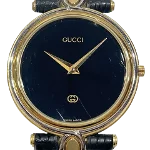 Black Glass Gucci Watch