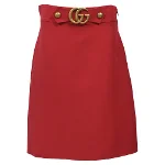 Red Wool Gucci Skirt