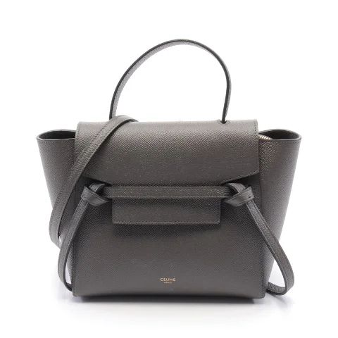 Grey Leather Celine Handbag